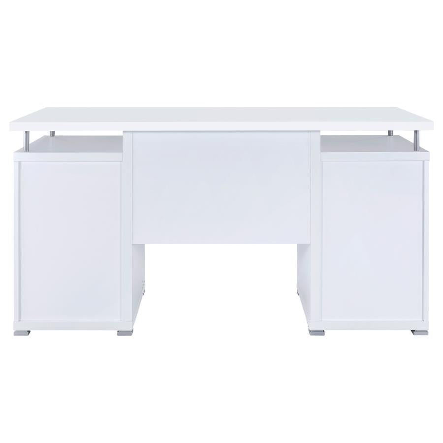Tracy 55-inch 2-drawer Office Computer Desk White - 800108