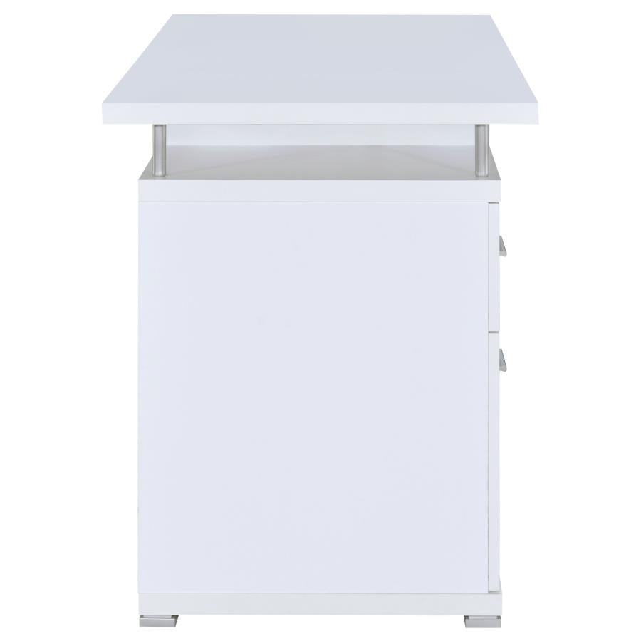 Tracy 55-inch 2-drawer Office Computer Desk White - 800108