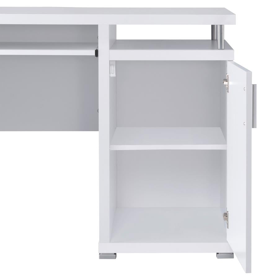 Tracy 55-inch 2-drawer Office Computer Desk White - 800108
