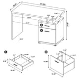 Irving 47-inch 2-drawer Office Computer Desk Cappuccino - 800109
