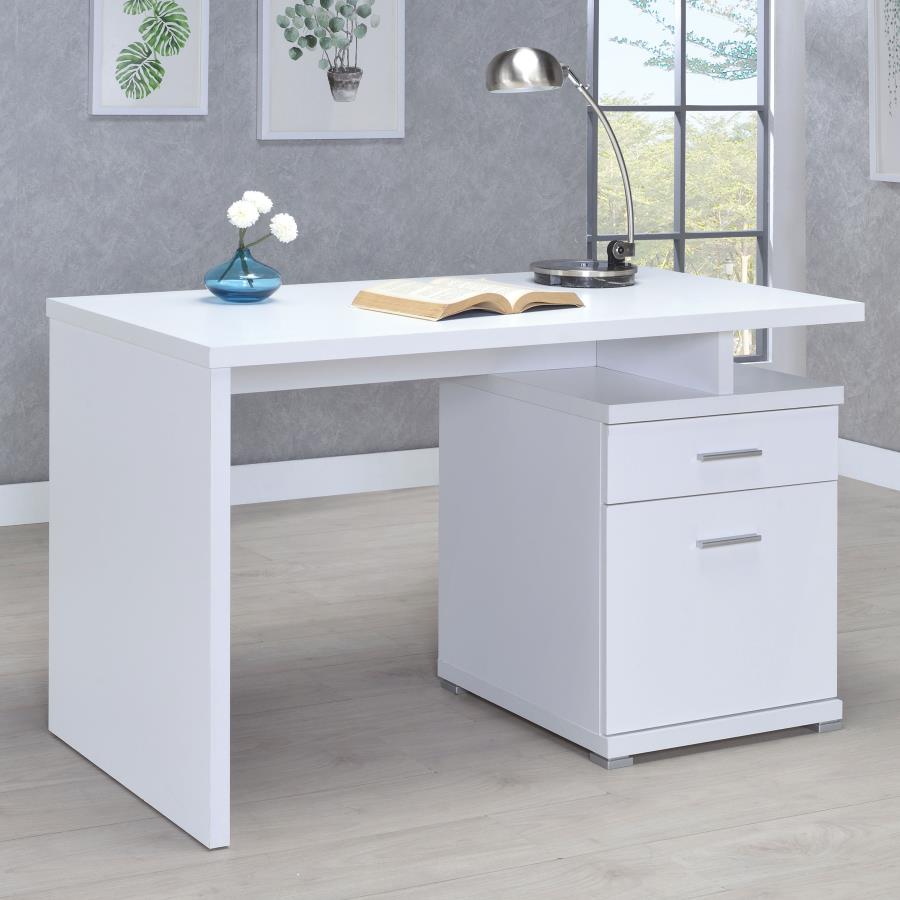 Irving 47-inch 2-drawer Office Computer Desk White - 800110