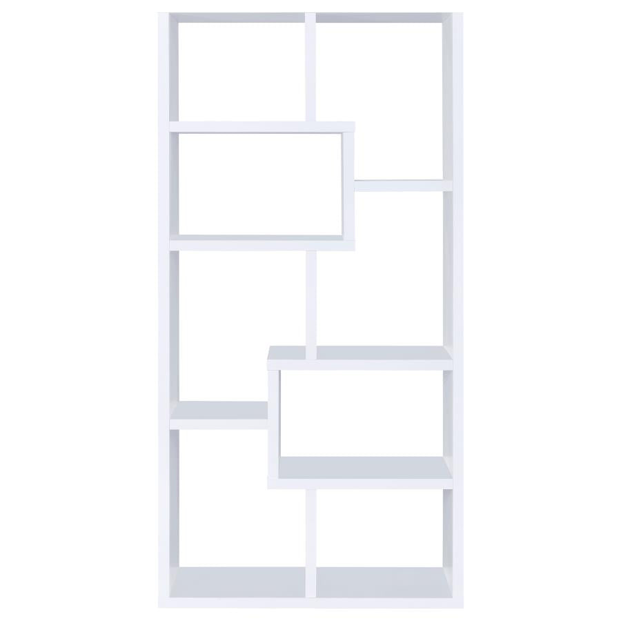 Theo 71-inch 6-shelf Bookshelf White - 800136