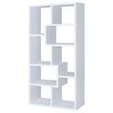 Theo 71-inch 6-shelf Bookshelf White - 800136