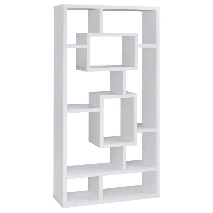 Corey 71-inch 8-shelf Bookshelf White - 800157