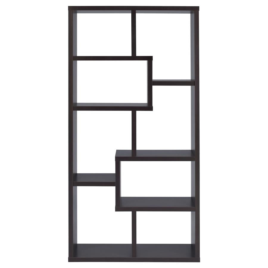 Theo 71-inch 6-shelf Bookshelf Cappuccino - 800264