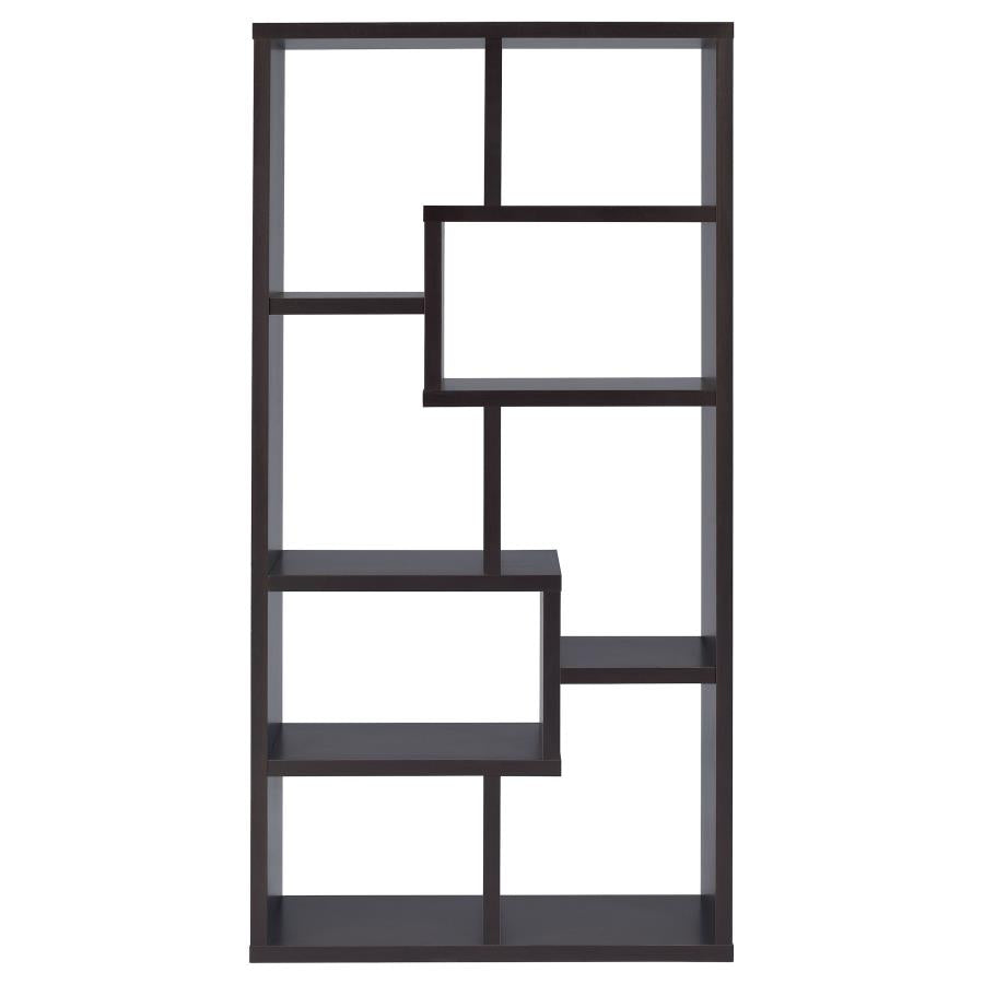 Theo 71-inch 6-shelf Bookshelf Cappuccino - 800264