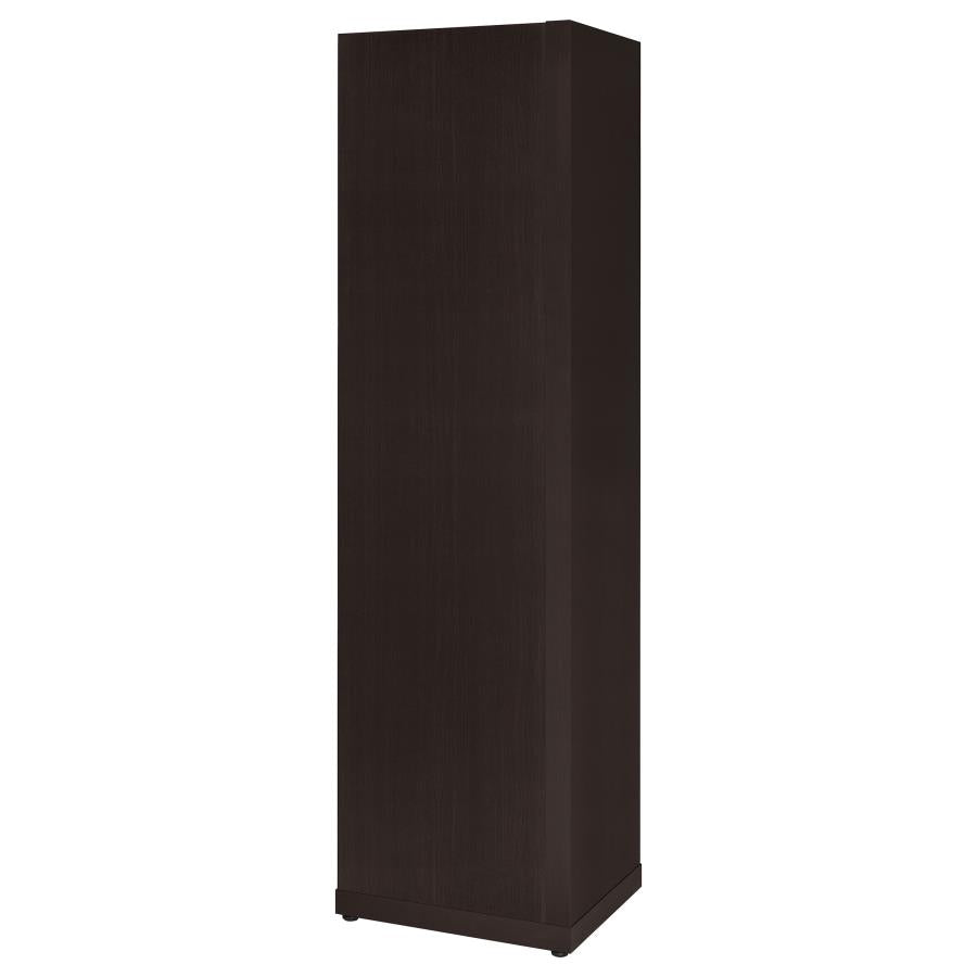 Alder 71-inch 6-shelf Corner Bookcase Cappuccino - 800270