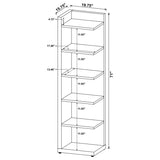 Alder 71-inch 6-shelf Corner Bookcase Cappuccino - 800270