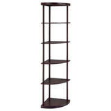 Bonwick 72-inch 5-shelf Corner Bookshelf Cappuccino - 800279