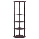 Bonwick 72-inch 5-shelf Corner Bookshelf Cappuccino - 800279