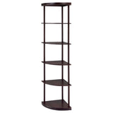 Bonwick 72-inch 5-shelf Corner Bookshelf Cappuccino - 800279