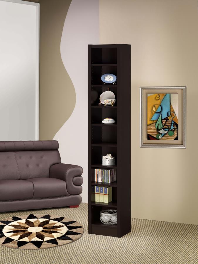 Eliam 71-inch 8-shelf Bookcase Cappuccino - 800285