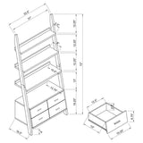 Colella 72-inch 5-shelf Storage Ladder Bookshelf Cappuccino - 800319