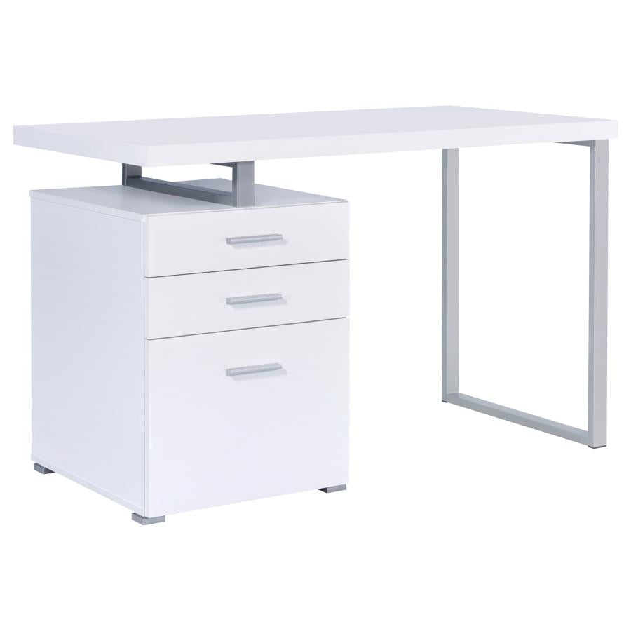 Brennan 47-inch 3-drawer Office Computer Desk White - 800325