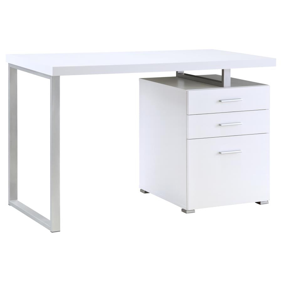 Brennan 47-inch 3-drawer Office Computer Desk White - 800325