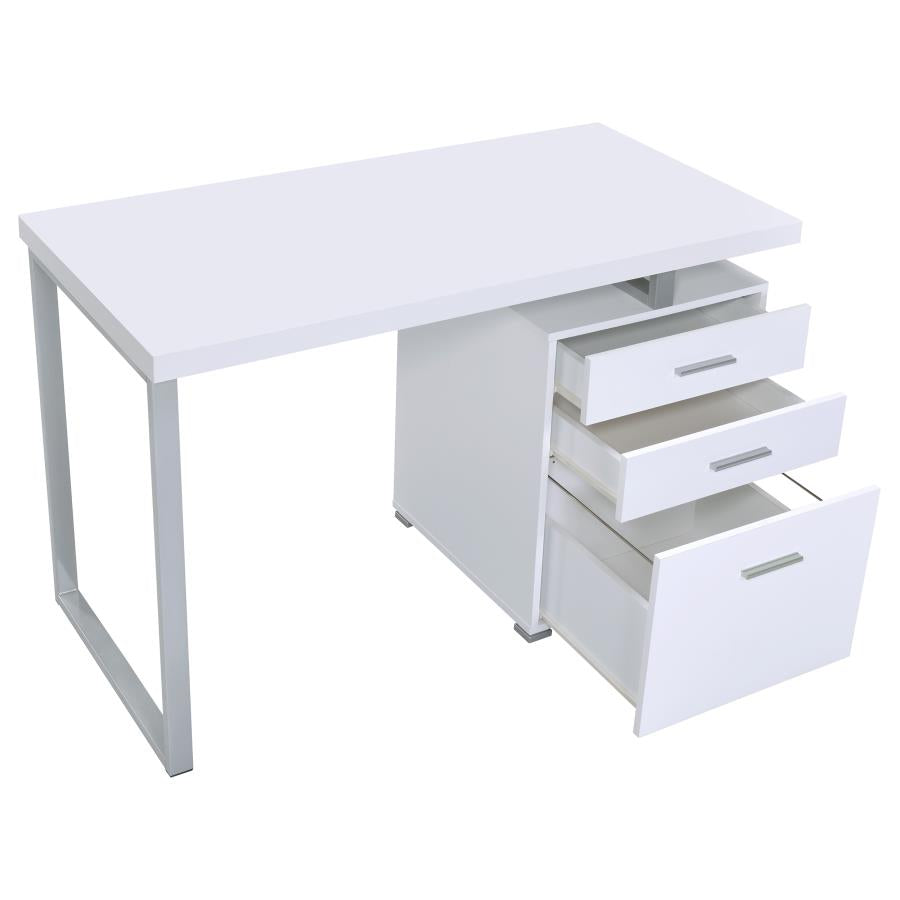 Brennan 47-inch 3-drawer Office Computer Desk White - 800325