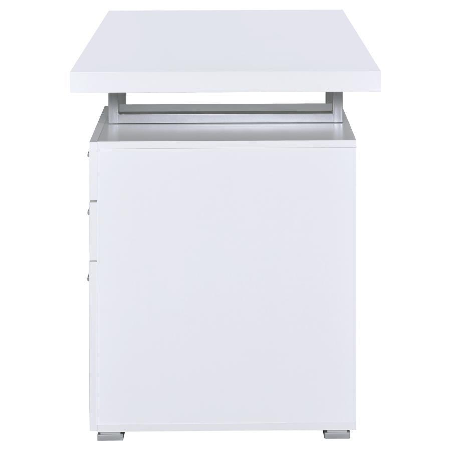 Brennan 47-inch 3-drawer Office Computer Desk White - 800325