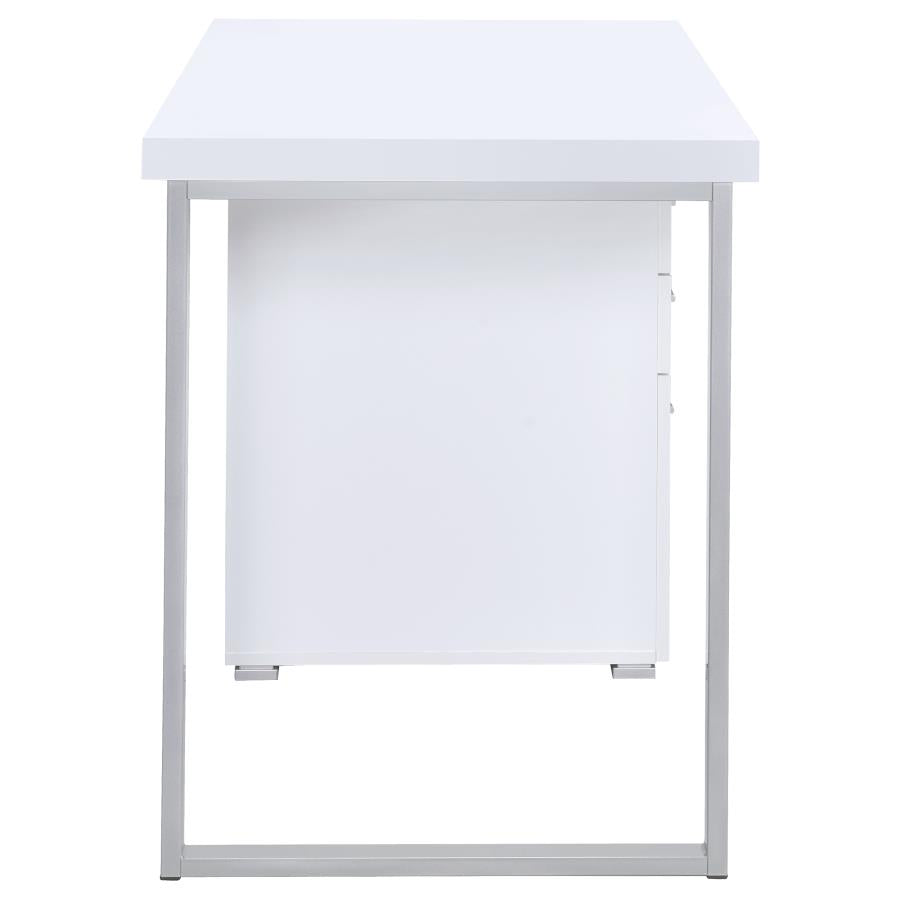 Brennan 47-inch 3-drawer Office Computer Desk White - 800325
