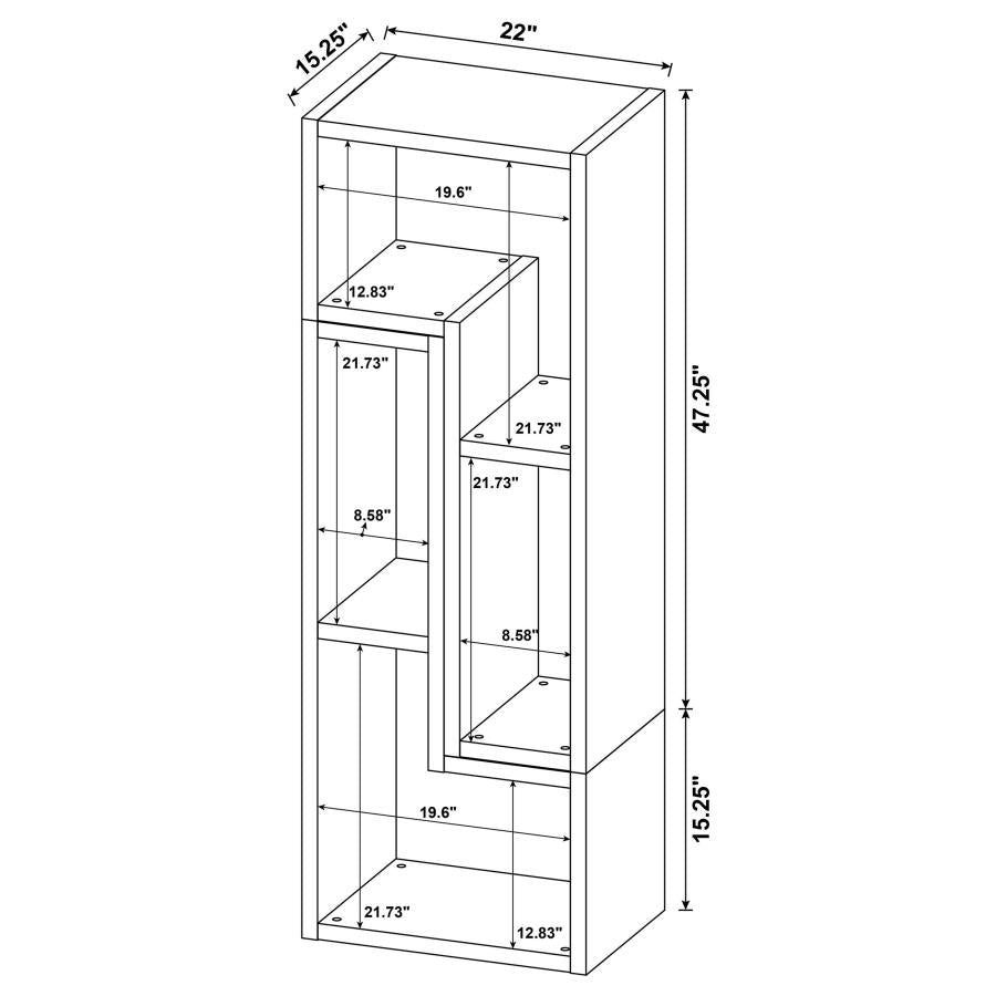 Velma Multipurpose TV Stand and Bookshelf White - 800330