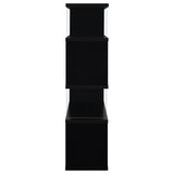 Emelle 63-inch 4-shelf Glass Panel Bookshelf Black - 800340