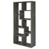 Theo 71-inch 6-shelf Bookshelf Weathered Grey - 800510