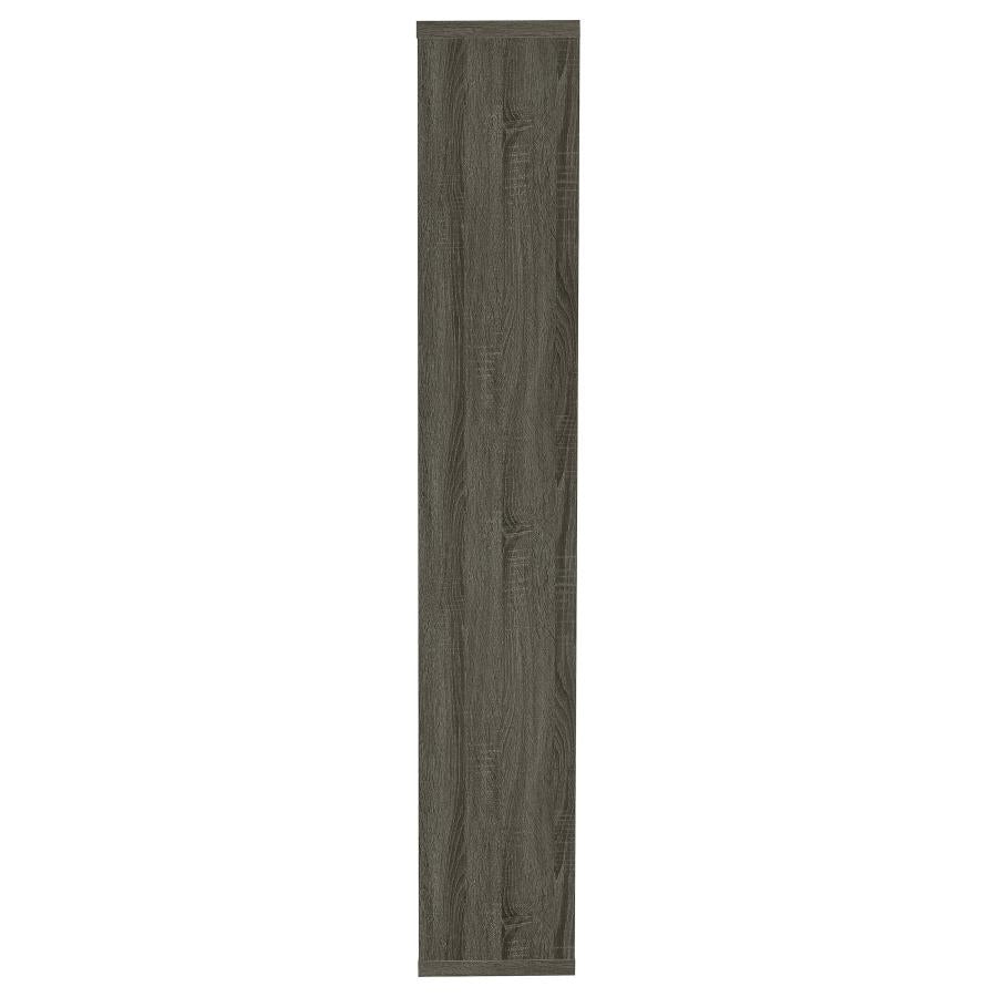Theo 71-inch 6-shelf Bookshelf Weathered Grey - 800510