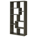 Theo 71-inch 6-shelf Bookshelf Weathered Grey - 800510