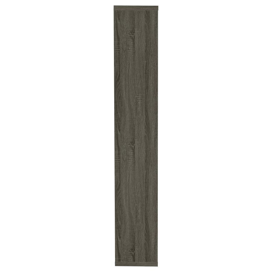 Theo 71-inch 6-shelf Bookshelf Weathered Grey - 800510