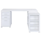 Yvette 60-inch 3-drawer L-Shape Computer Desk White - 800516