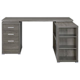 Yvette 60-inch 3-drawer L-Shape Computer Desk Weathered Grey - 800518