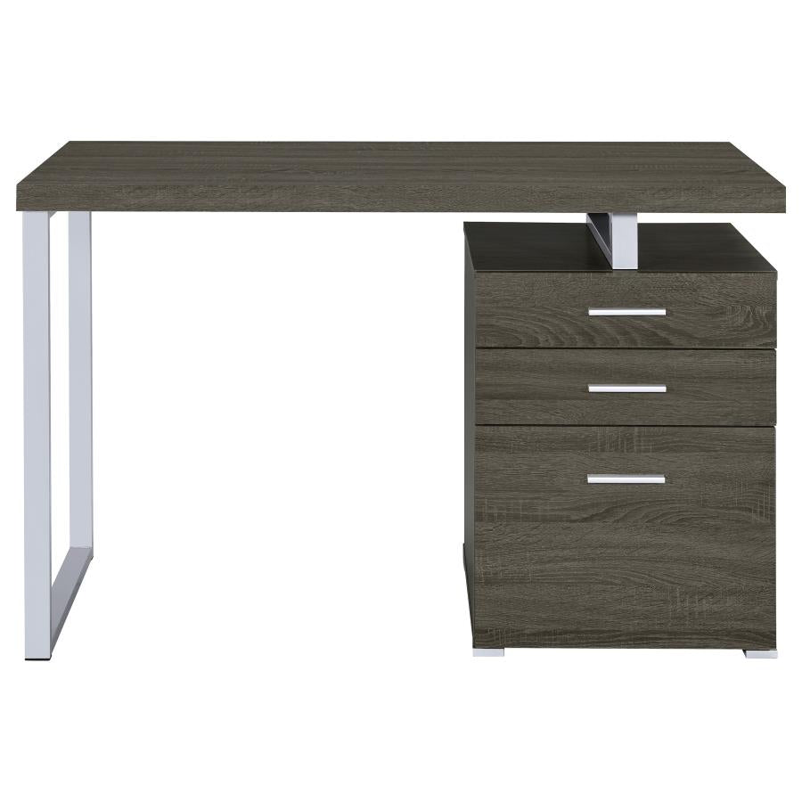 Brennan 47-inch 3-drawer Office Computer Desk Weathered Grey - 800520