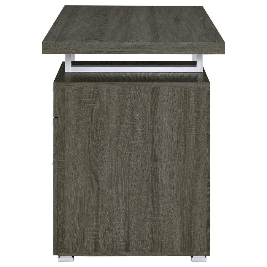 Brennan 47-inch 3-drawer Office Computer Desk Weathered Grey - 800520