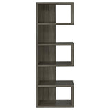 Joey 71-inch 5-shelf Bookshelf Weathered Grey - 800552