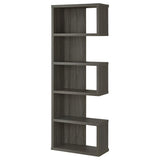 Joey 71-inch 5-shelf Bookshelf Weathered Grey - 800552