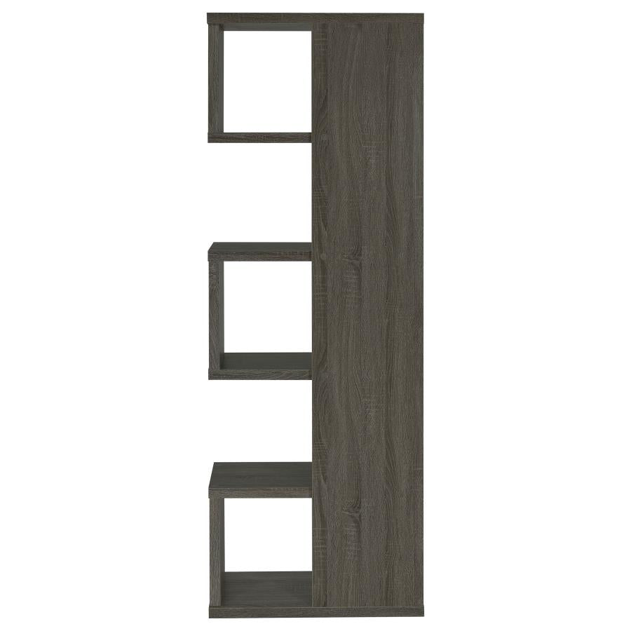 Joey 71-inch 5-shelf Bookshelf Weathered Grey - 800552
