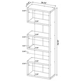Joey 71-inch 5-shelf Bookshelf Weathered Grey - 800552
