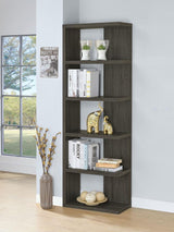 Harrison 71-inch 5-shelf Bookshelf Weathered Grey - 800553