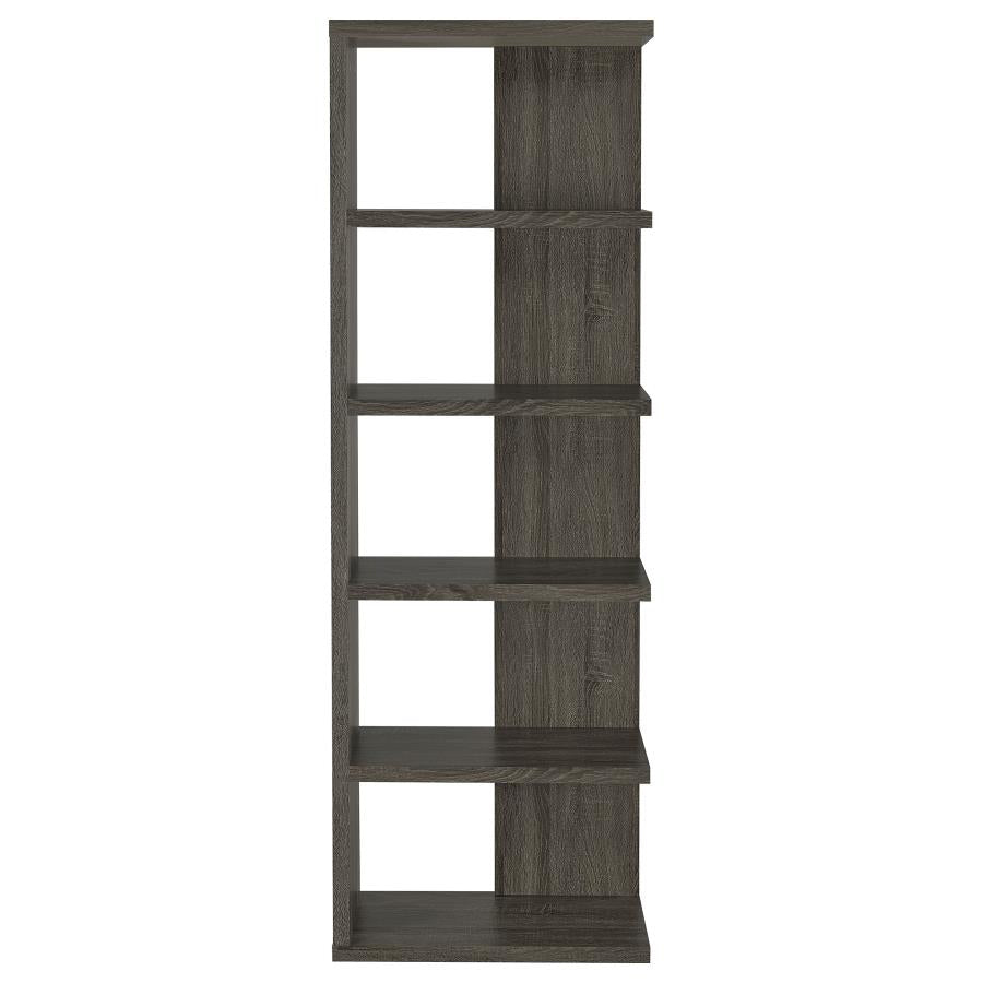 Harrison 71-inch 5-shelf Bookshelf Weathered Grey - 800553