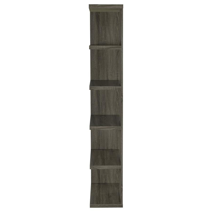 Harrison 71-inch 5-shelf Bookshelf Weathered Grey - 800553