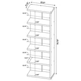 Harrison 71-inch 5-shelf Bookshelf Weathered Grey - 800553