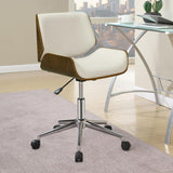 Addington Upholstered Adjustable Office Desk Chair Ecru - 800613