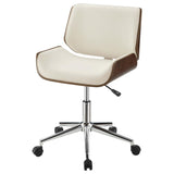Addington Upholstered Adjustable Office Desk Chair Ecru - 800613