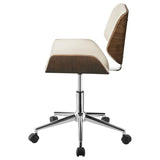 Addington Upholstered Adjustable Office Desk Chair Ecru - 800613