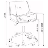 Addington Upholstered Adjustable Office Desk Chair Ecru - 800613