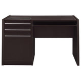 Halston 47-inch 2-drawer Office Desk with Cabinet Cappuccino - 800702