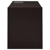 Halston 47-inch 2-drawer Office Desk with Cabinet Cappuccino - 800702