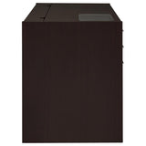 Halston 47-inch 2-drawer Office Desk with Cabinet Cappuccino - 800702