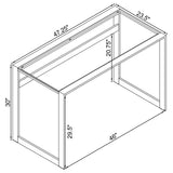 Hartford 47-inch Glass Top Writing Desk Chrome - 800746