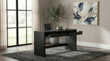 Leandro 2-drawer Home Office Writing Desk Burnished Black - 800790
