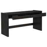 Leandro 2-drawer Home Office Writing Desk Burnished Black - 800790